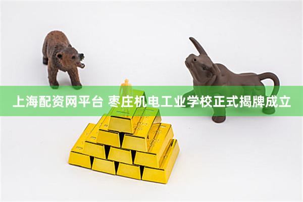 上海配资网平台 枣庄机电工业学校正式揭牌成立